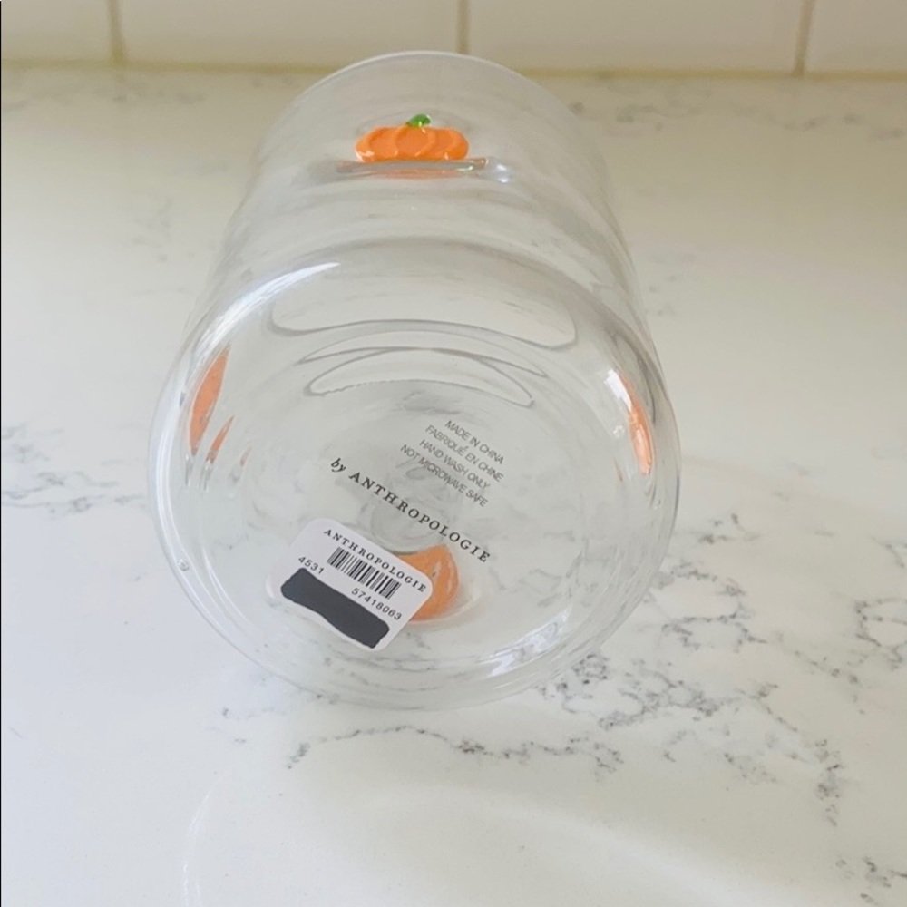 Anthropologie 🎃 Harvest Pumpkin Juice Glass. - Picture 9 of 15